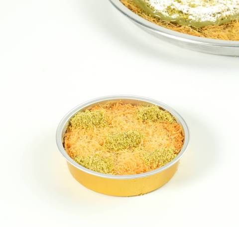 Kunafe With Cream Crushed Pistachios