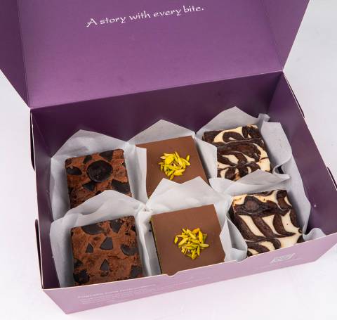 Brownie Variety Box of 6 Flavours