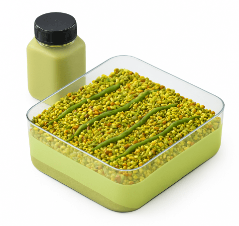 Pistachio Milk Cake with Cream Layer
